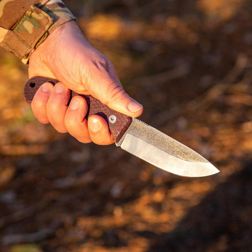 Cuchillo Táctico Bps Beta D2 Con Mango De Micarta 21.5 Cm