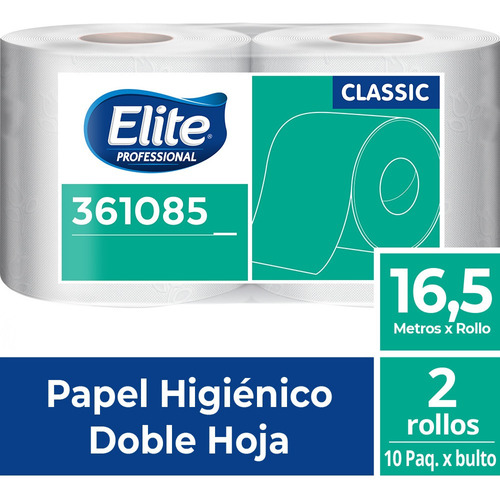 Papel Higiénico Elite Classic 16.5m 2rollos X10