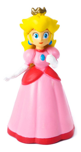 Figura Coleccionable Nintendo Princesa Peach Mario Bros 6cm