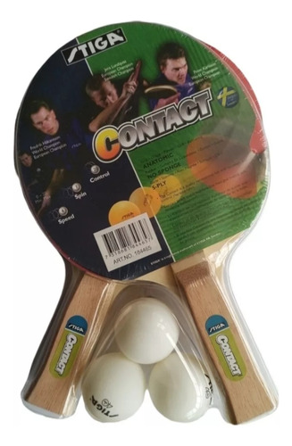 Set De Raquetas Y Pelotas Ping Pong Stiga Contact R99 