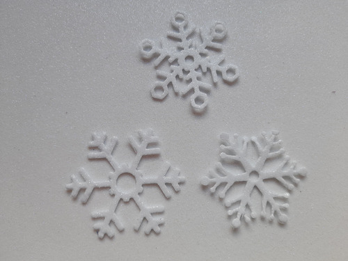 Copos De Nieve Frozen - Goma Eva Glitter (40 U Total) Blanco Copos De Nieve Frozen 4.6 Cm.
