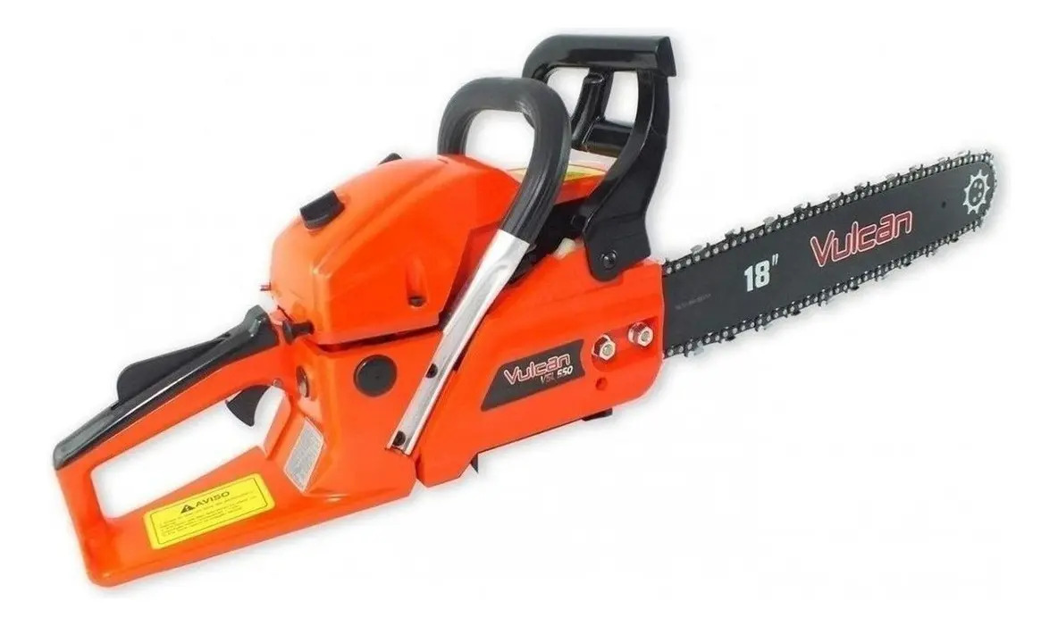 Motosserra Gasolina Vulcan VSL550 55cc 3HP Espada 18" Laranja-escuro