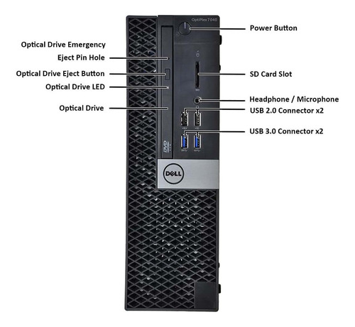 Dell Optiplex 7040 Sff Pc Core I7 16gb 512gb Ssd Monitor 27 (Reacondicionado)