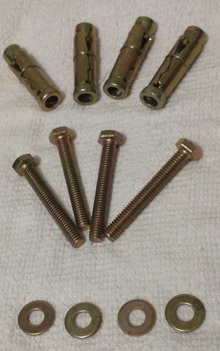 4 Ramplus De Hierro 5/16, Expansivo, Con Tornillos