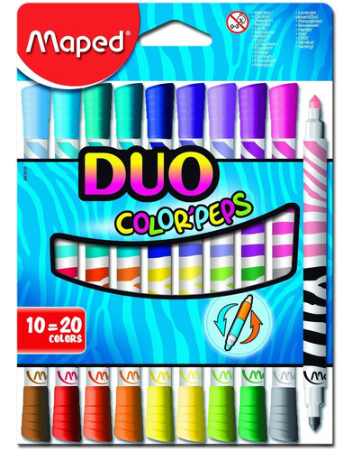 Marcadores Duo X 10 (20 Colores) Maped -mm