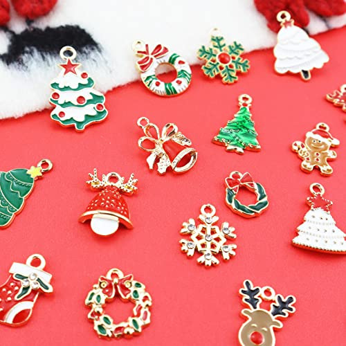 Dijes De Navidad Dorados Colgantes Bijou X100u