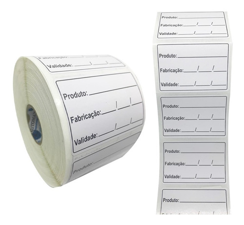 Imagem 2 de 4 de Kit C/ 8 Milheiros Etiqueta Validade Alimento Anvisa 60x40