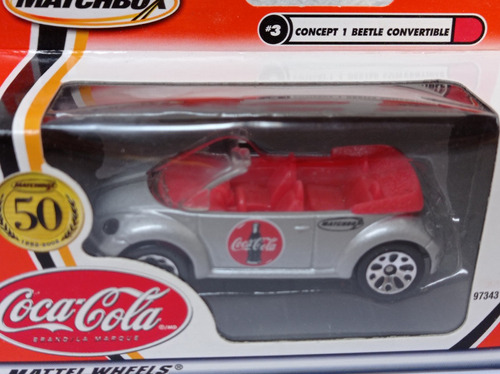 Concept 1 Beetle Convertible Coca Cola 2001 Matchbox Mattel