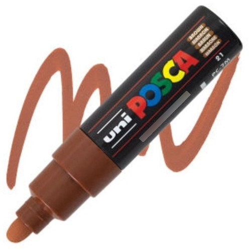 Bolígrafo artístico Posca PC-7m, 5,5 mm, color marrón Uniball