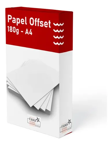 Papel Offset 180g Caixa Com 125 Folhas Tamanho A4 Branco