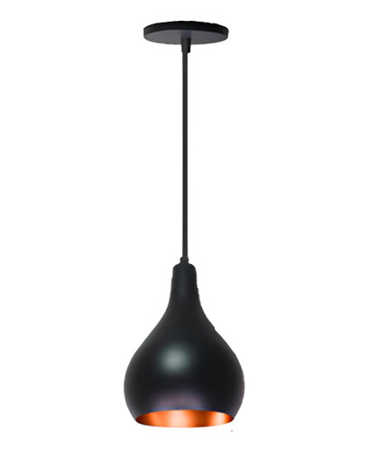 Pendente Luminaria Lustre Nepal Preto Cobre