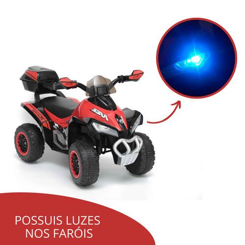 Mini Quadriciclo Elétrico Infantil 6v Vermelho Bw129vm Importway