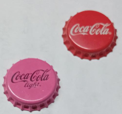 Lote De 2 Chapitas De Coca-cola Sin Coronar (Usado)
