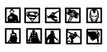Comprar 10 Quadros Heróis Marvel Dc Mdf Vazado Painel Homem De Ferro