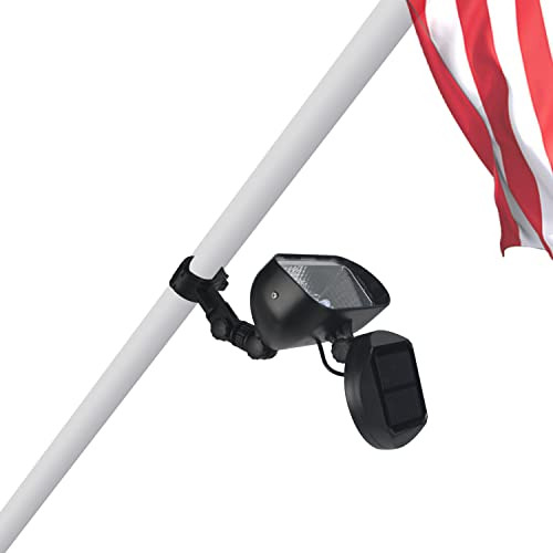 Flag Pole Light Solar Powered, 4 Super-bright Led & 360...