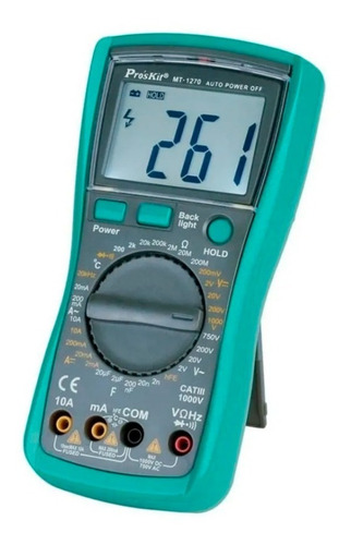 Multimetro Digital Proskit Mt-1270 Temperatura Capacidad