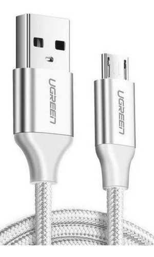 Cable Ugreen Carga Rápida Usb2.0 A Microusb 1.5 Metro Blanco