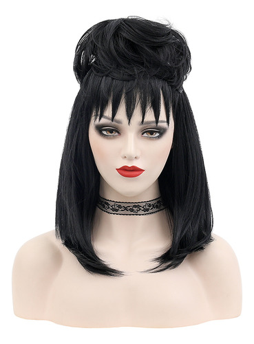 Peruca Lydia Deetz Peruca De Cosplay Da Beetle Juice Para O