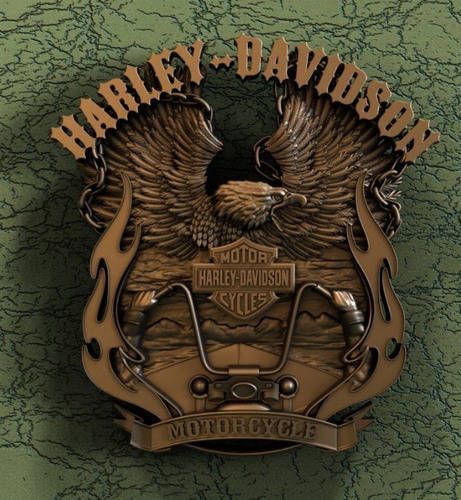 Harley Davison 2 - Arquivo 3d Stl Cnc Router Artcam Aspire