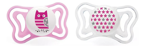 Chupete Physio Light (6-16 m) 2 una rosa Chicco, período de edad de 6 a 12 meses