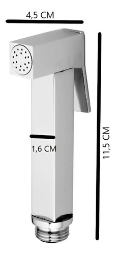 Ducha Higiênica Quadrada C/ Derivação Em Metal Completa