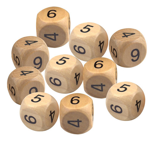 3 Juego De Dados De 10 Uds., Juego De Viaje, Juguete 1,6 Cm