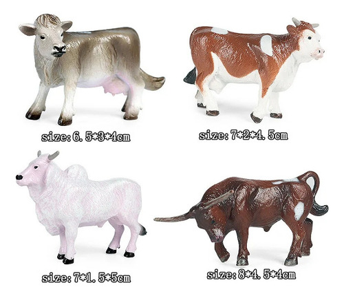 A Maqueta De Plástico Con Forma De Vaca Amarilla, Juguete