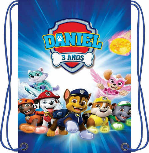 20pz Morralitos Dulceros- Paw Patrol- Personalizados