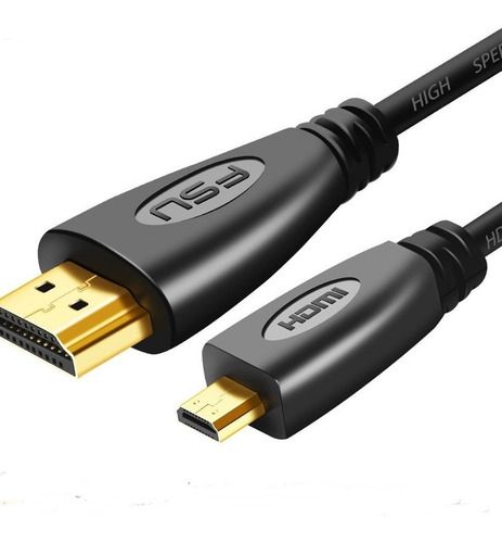 Cable Micro Hdmi Hdmi 1.8 Metros V1.4 Doble Filtro Tipo D.