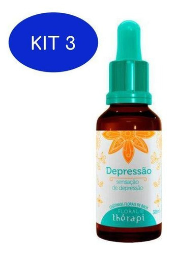 Kit 3 Floral De Bach - Depressão - 30ml