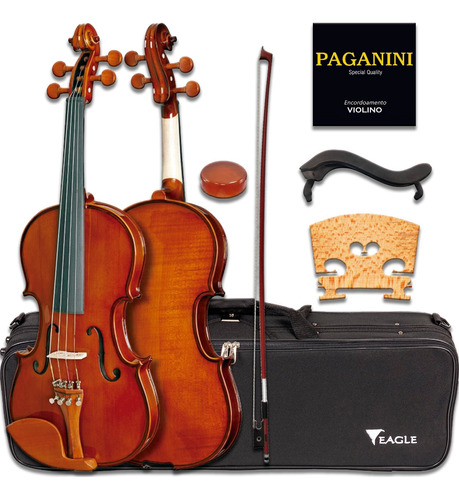 Violino Eagle 4/4 Ve441+case, Breu, Arco, Esp, Encordoamento