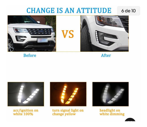 Imagen 3 de 3 de Luces Led Ford Explorer 16-17