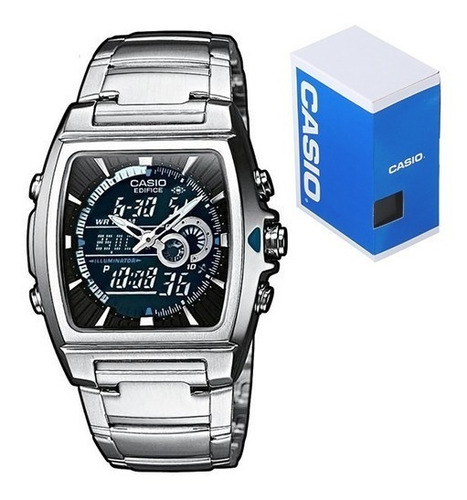 Reloj Casio Edifice Efa120 Acero Termómetro Cristal Mineral