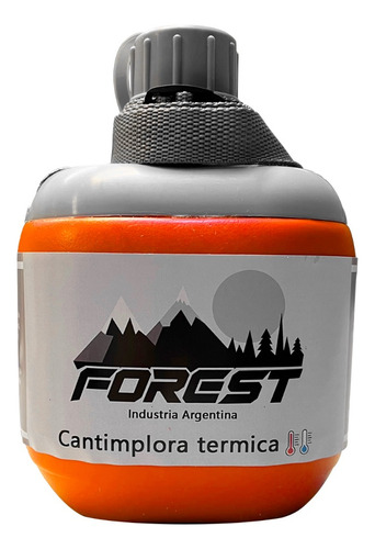 Cantimplora Termicas Forest 600ml Irrompible Tira Ajustable Color Naranja