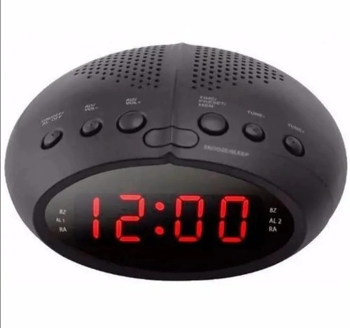Rádio Relógio Digital Fm Despertador Duplo Alarme Bivolt