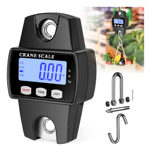 Balanza Colgante Gancho Digital Portátil 300kg Kilo Libra B