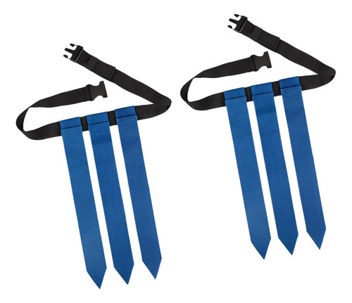 Cinturón De Fútbol De Bandera Ajustable De 2 Piezas, Azul