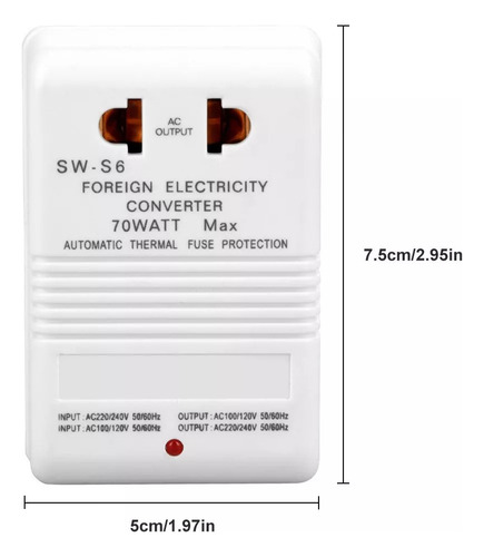 - Transformador Convertidor De Voltaje Elevador De 110v A