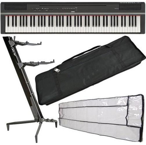 Kit Piano Digital Yamaha P-125 Preto 88 Teclas + Acessórios