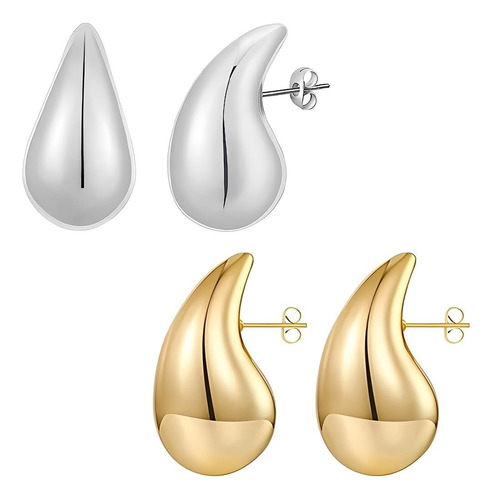 Aretes Mujer De Acero Inoxidable De Moda 4 Piezas, Aretes