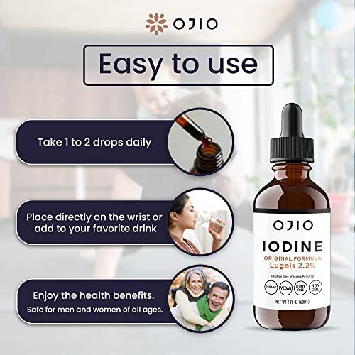Solução De Iodo Ojio Lugols - Gotas De Iodo Líquido Com Pot