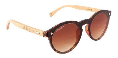 Lentes Con Madera De Bambú, Mxbgt-002, Brown, Uv400, Polipr Lente Marrón