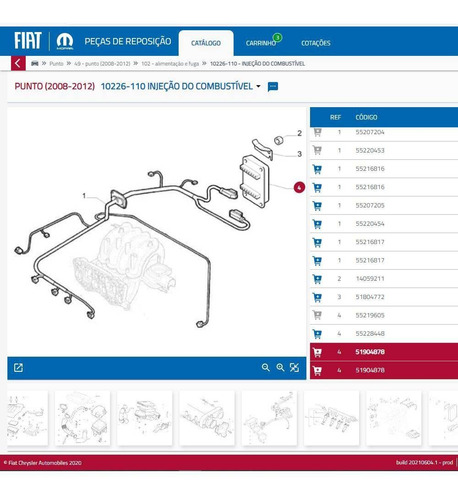 Modulo Injeção Fiat Punto 1.4 Fire Iaw4gfms 51904878 +
