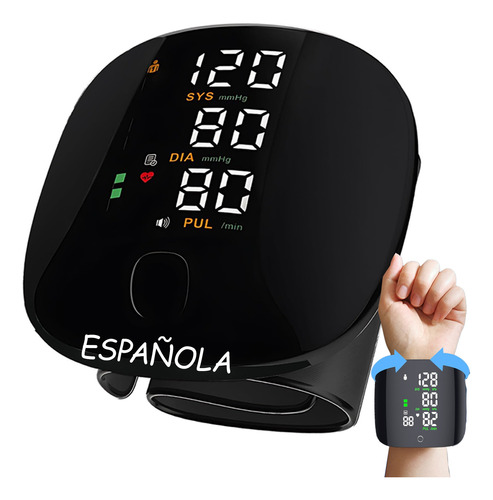 Española Monitor De Presión Arterial Muñeca Usb Recargable