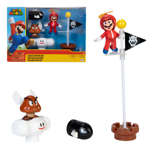 Super Mario Set Diorama Nuebes Nintendo