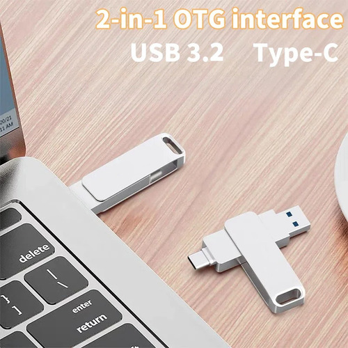 Unidad Flash Usb 3.0 2 En 1 De 128 Gb Con Memorias Tipo C
