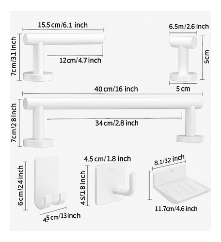 9 Set Juego Accesorios Para Baños Toalleros Acero Inoxidable