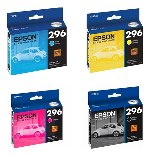 Juego De Cartuchos Epson T296 Original 296 Xp 231 Xp-241 Wis