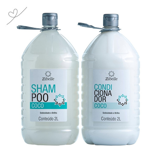 Kit Coco Shampoo + Condi 2l Zibelle Hidratação Intensa