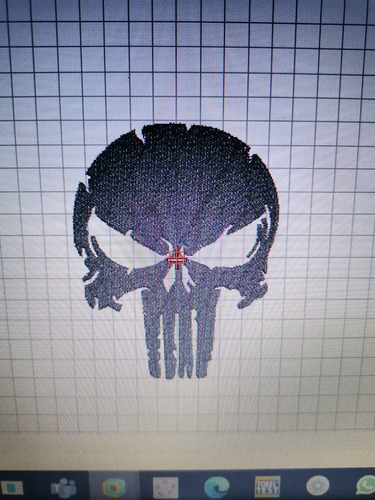 Ponchado Listo Para Bordar-the Punisher- 3 Tamaños